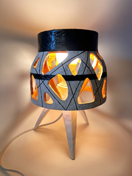 Lampe Moderne en Papier Mâché